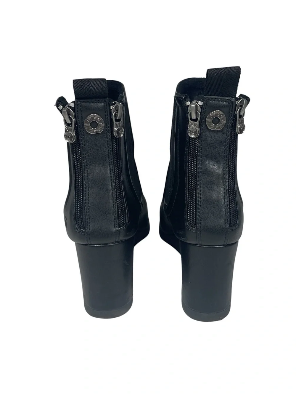 Blowfish Malibu Praline Chelsea Wedge Ankle Boot Size 9 Black Vegan Leather